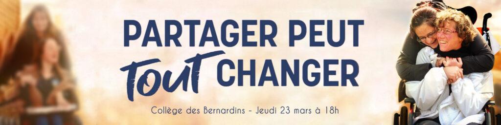 Soirée Partager peut tout changer le 23 mars au Collège des Bernardins